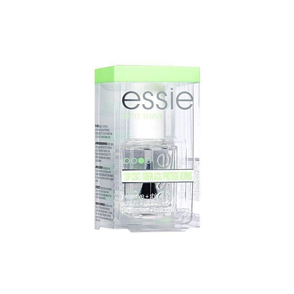 Essie Top Coat Let It Shine - Vernis à ongles de forme longue durée pour femmes - Manucure - 13,5 ml - Meilleures ventes