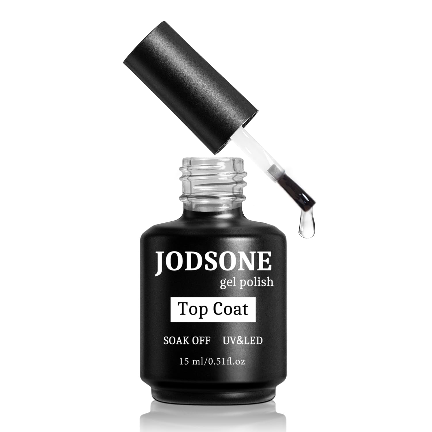 JODSONE Gel Top Coat 15ML, Haute Brillance Longue Durée Sans Essuyage - Pour Manucure DIY et Professionnelle